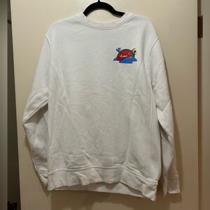 Nike White Tee with Blue Design